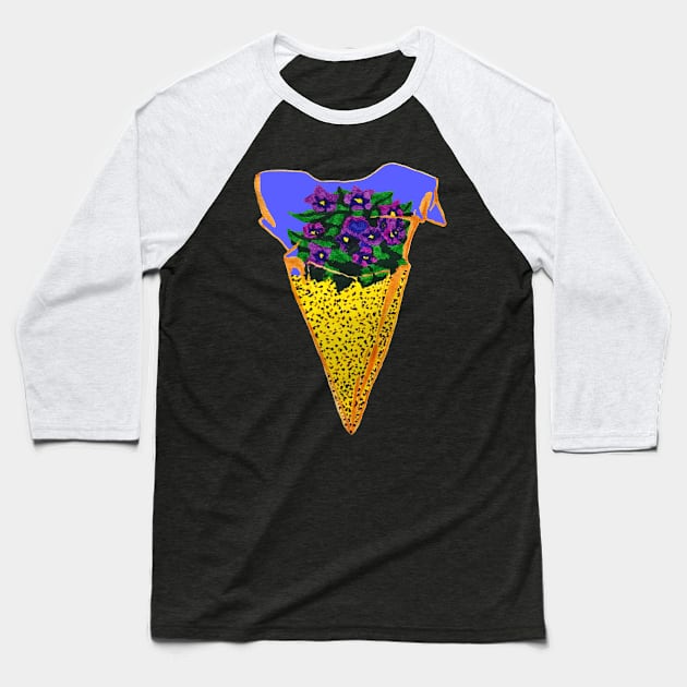 Shark Tooth Terrarium 5 Baseball T-Shirt by RaLiz